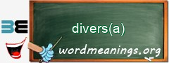 WordMeaning blackboard for divers(a)
